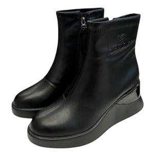 Braccialini donna stivaletto con zeppa nero - SculcoScarpe