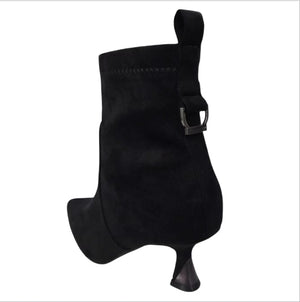 Tronchetto nero in suede Braccialini B26 - SculcoScarpe