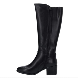 Stivale nero in pelle Cinzia soft tacco medium - SculcoScarpe