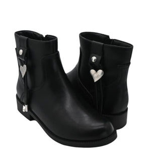 Tronchetto Braccialini tua nero in pelle con charm a cuore - SculcoScarpe