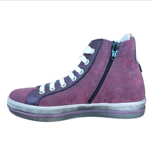 Melania Sneakers Bambina Alte Viola con Zip – Scarpe Casual Bambina Melania colore Prugna - SculcoScarpe