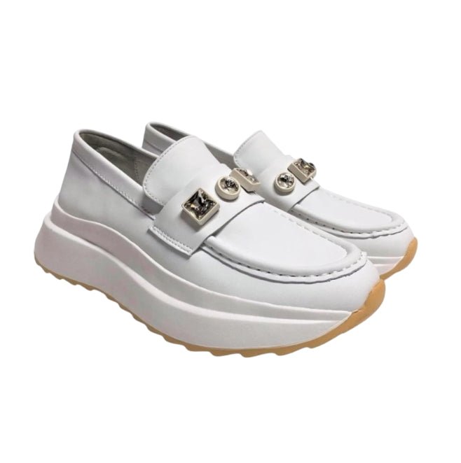 Mocassino Donna Apepazza LEA Camelia White – Scarpe Bianche Eleganti, Comode e Casual Chic Apepazza colore Bianco - SculcoScarpe