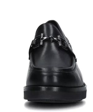 Mocassino Donna Cinzia Soft Nero in Pelle con Tacco Medio e Dettaglio Metallico Cinzia soft colore Nero - SculcoScarpe