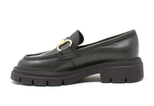 Mocassino Donna Cinzia Soft Verde Scuro in Pelle con Plantare in Pelle e Suola Carrarmato Mocassino colore Militare - SculcoScarpe