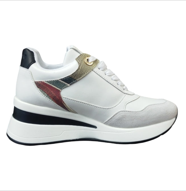 Sneakers Donna Gattinoni Edison Planetarium White Classic – Scarpe Bianche Platform Eleganti