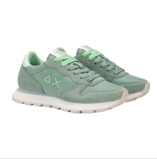 SUN68 Ally Solid Sneakers Donna – Verde Salvia