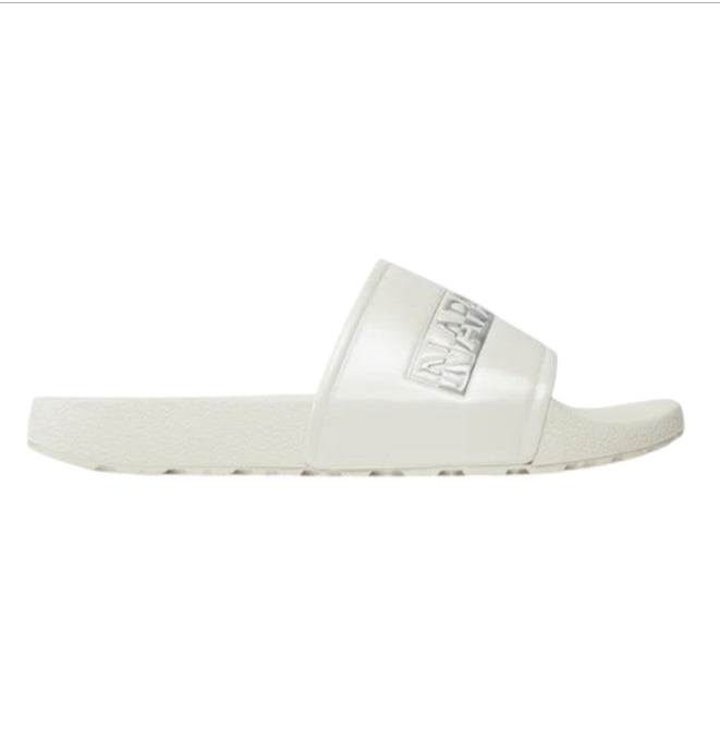 Ciabatte Uomo/Donna Napapijri NP0A4HL2 White – Slider Bianche Comfort con Logo