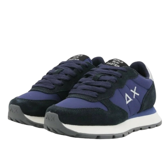 SUN68 Ally Solid Donna Navy Blue – Sneakers in Nylon e Suede Casual Chic