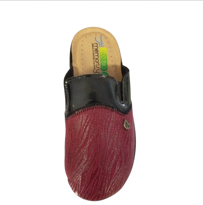 Ciabatta EcoBio in Pelle Elasticizzata con Plantare Memory/Pelle Sanitaria