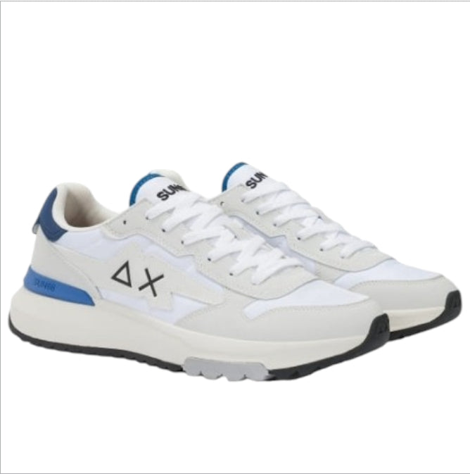 SUN68 Niki 2.0 Solid Uomo Bianco – Sneakers in Nylon e PU Casual, Comode e Moderne