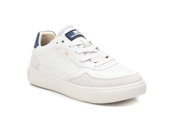 Sneakers XTY Uomo Bianche con Suola Alta e Dettagli Blu