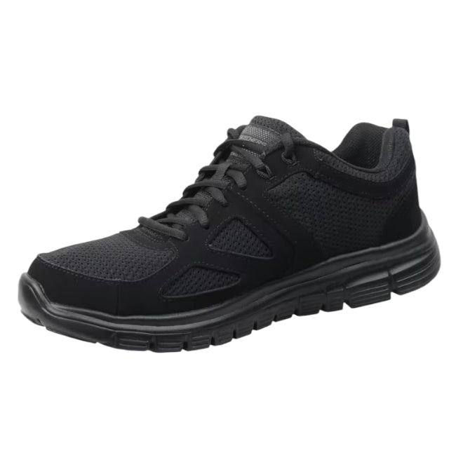 Sneakers Uomo Skechers Burns Agoura Black – Scarpe Sportive Nere Comode e Resistenti