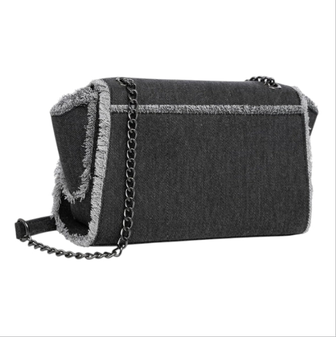 LOVE MOSCHINO Borsa Denim Grigia JC4371PP0I – Tracolla Donna Casual Chic