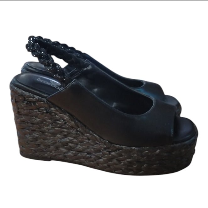 Sandali Donna Braccialini BA69 Calf Black – Zeppa Alta Elegante con Cinturino Gioiello Nero Braccialini colore Nero - SculcoScarpe