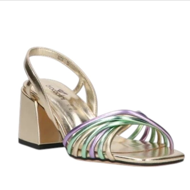 Sandalo Donna Braccialini TUA Oro Multicolor – Elegante con Tacco e Design Glamour Braccialini colore Oro multicolor - SculcoScarpe