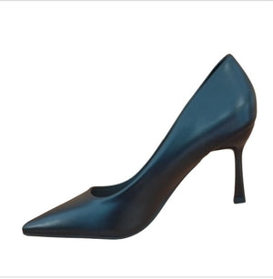Scarpa décolleté donna GALIA nera in vera pelle con tacco alto Galia colore Nero - SculcoScarpe