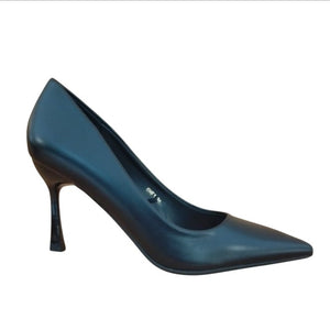 Scarpa décolleté donna GALIA nera in vera pelle con tacco alto Galia colore Nero - SculcoScarpe