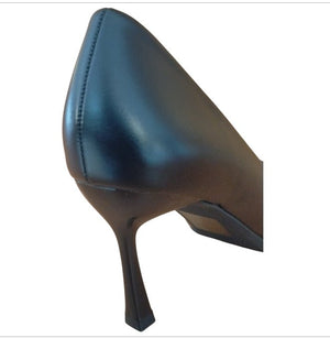 Scarpa décolleté donna GALIA nera in vera pelle con tacco alto Galia colore Nero - SculcoScarpe
