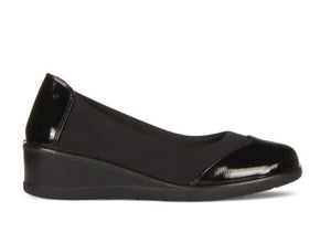 Scarpa Donna Cinzia Soft Nera Comfort con Zeppa e Plantare in Pelle Cinzia soft colore Nero - SculcoScarpe