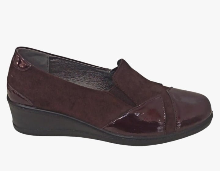 Scarpa Donna Cinzia Soft PF104 Testa di Moro con Zeppa 4 cm e Sottopiede in Memory Comfort Cinzia soft colore Testa di moro - SculcoScarpe