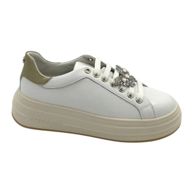 Sneakers Donna Apepazza LEA White/Platinum – Scarpe Bianche con Dettagli Platino, Comode e Glam Apepazza colore Bianco - SculcoScarpe