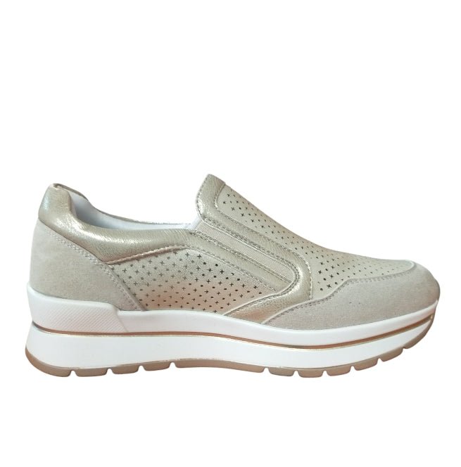Sneakers Donna GALIA – Comfort Glam con Plantare in Pelle Galia colore Oro - SculcoScarpe