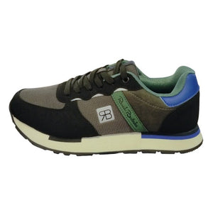 sneakers Renato Balestra da uomo, caratterizzate da un design moderno nei colori verde scuro/militare, nero e un tocco di blu. sneakers colore Nero - SculcoScarpe