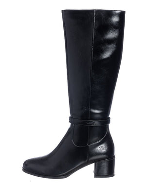 Stivale Donna Solo Soprani Nero in Pelle con Tacco Medio – Eleganza Classica Stivale colore Nero - SculcoScarpe