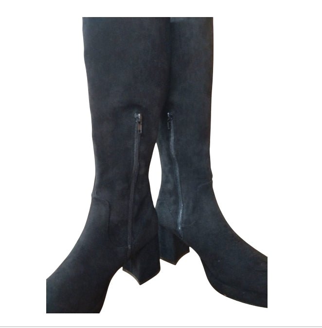 STIVALE LUNGO GATTINONI ROMA IN SUEDE NERO Gattinoni colore 35 - SculcoScarpe