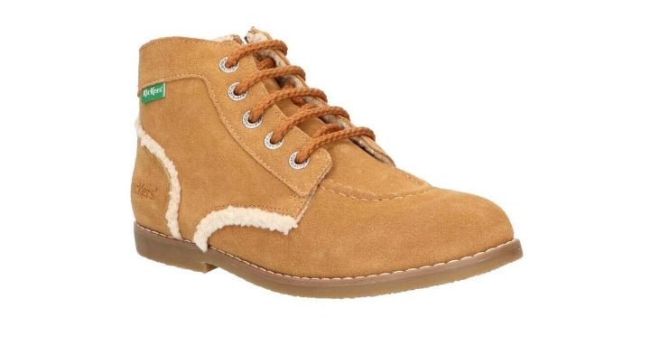 Stivaletti Bambino Kickers in Camoscio Marrone con Lacci Stivaletti colore Beige - SculcoScarpe