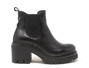 Stivaletto Donna Cinzia Soft Nero in Pelle con Tacco Largo e Suola Carrarmato Stivaletto colore Nero - SculcoScarpe