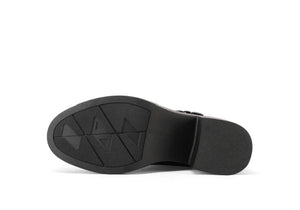 stivaletto donna con tacco Queen Helena in ecopelle nera. stivaletto colore Nero - SculcoScarpe