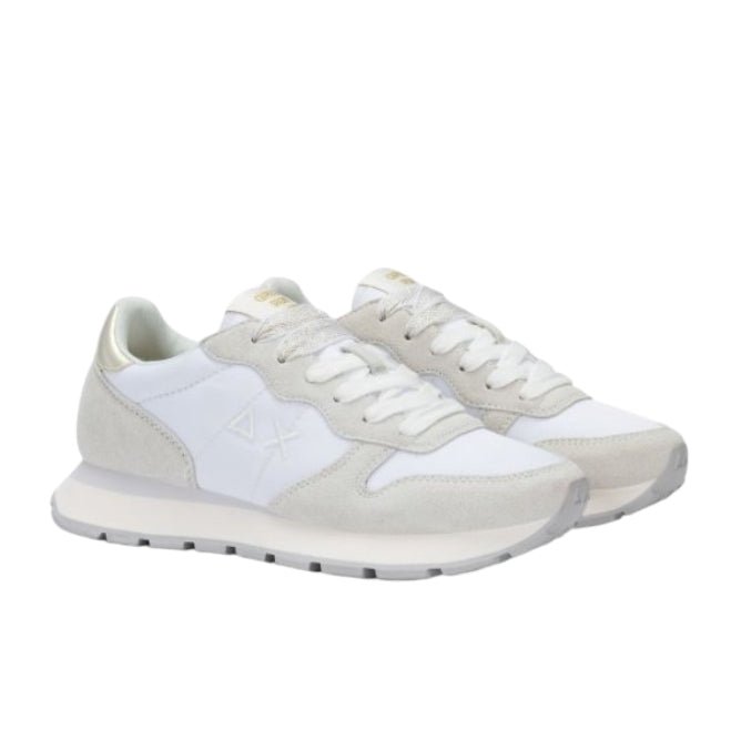 SUN68 Ally Gold Silver Donna – Sneakers in Suede e Nylon Bianco dal Look Glamour SUN68 colore bianco-4 - SculcoScarpe