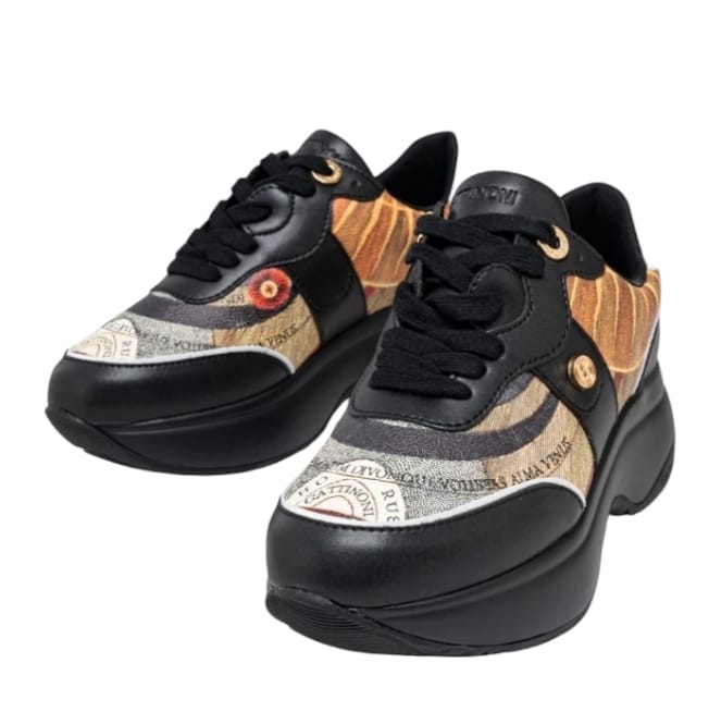Dafne sneaker gattinoni planetarium nero  -  SculcoScarpe