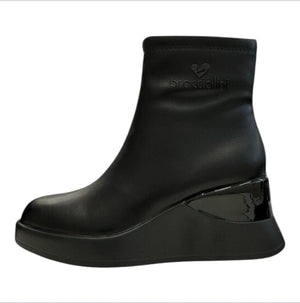 Braccialini donna stivaletto con zeppa nero  -  SculcoScarpe