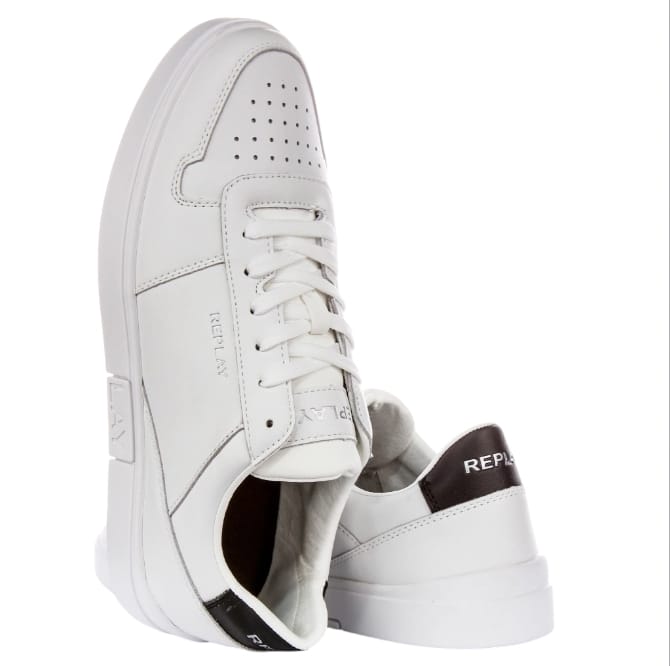Replay uomo polys court dfo bianca  -  SculcoScarpe