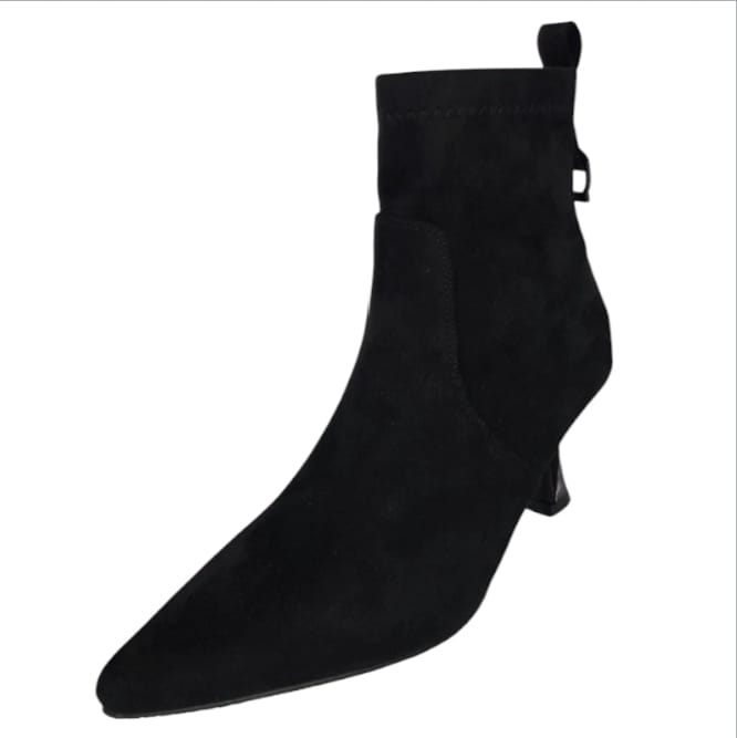 Tronchetto nero in suede Braccialini B26  -  SculcoScarpe