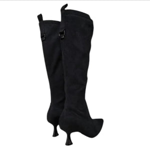 Stivale nero in suede Braccialini B17  -  SculcoScarpe
