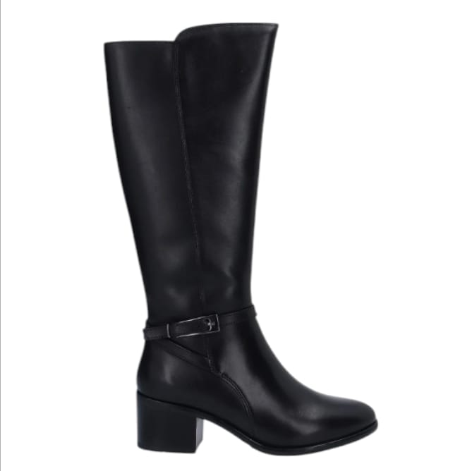 Stivale nero in pelle Cinzia soft tacco medium  -  SculcoScarpe