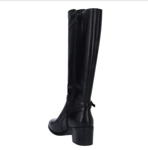 Stivale nero in pelle Cinzia soft tacco medium  -  SculcoScarpe
