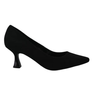 Braccialini donna in suede nero con tacco  -  SculcoScarpe