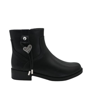 Tronchetto Braccialini tua nero in pelle con charm a cuore  -  SculcoScarpe