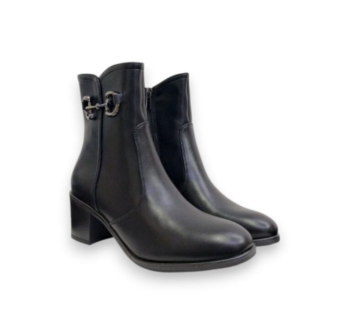 RENATO BALESTRA STIVALETTO IN PELLE NERO DONNA