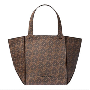 Borsa Tote Piccola Donna Michael Kors Jordi Logo Empire – Shopping Bag Elegante Michael kors colore Marrone - SculcoScarpe