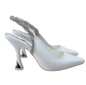 Décolleté Donna Braccialini Tua BA17 Calf White – Scarpe Eleganti Bianche con Tacco e Cinturino Gioiello Braccialini colore Bianco - SculcoScarpe