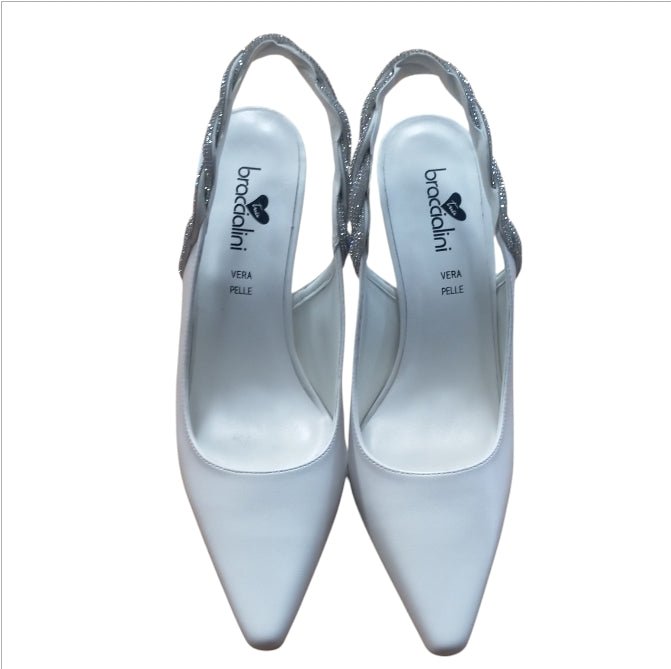 Décolleté Donna Braccialini Tua BA17 Calf White – Scarpe Eleganti Bianche con Tacco e Cinturino Gioiello Braccialini colore Bianco - SculcoScarpe