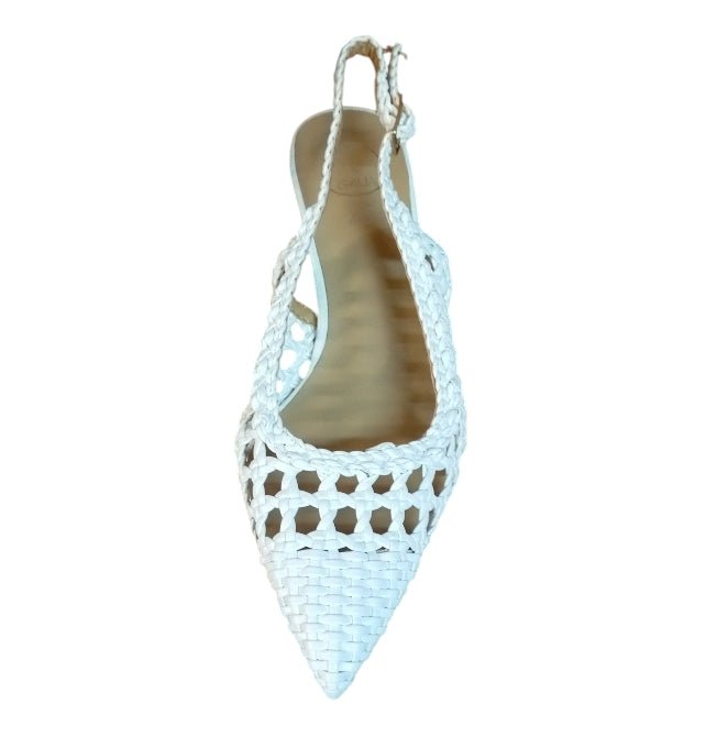 Décolleté Slingback Donna Galia Bianco Intrecciato – Scarpe Eleganti con Tacco Medio Galia colore Bianco - SculcoScarpe