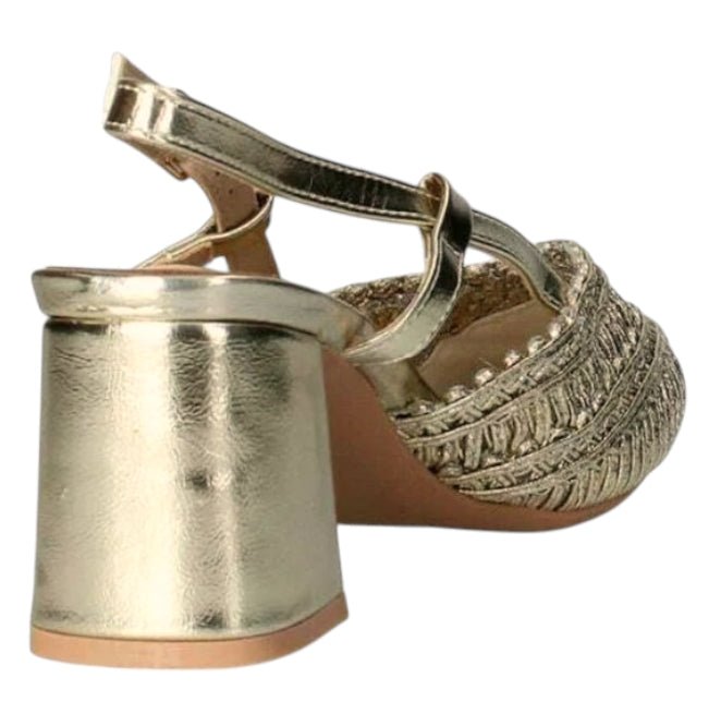 Décolleté Slingback Donna Galia Oro – Scarpe Eleganti con Tacco e Intreccio Glamour Galia colore Oro - SculcoScarpe