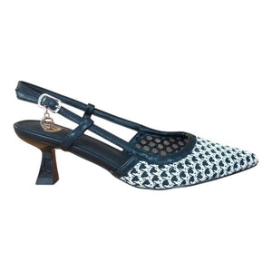 Décolleté Slingback Donna Gold&Gold GP768 Nera Intrecciata – Scarpe Eleganti con Tacco Medio Gold&gold colore Nero - SculcoScarpe
