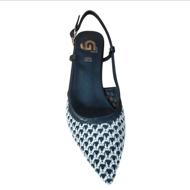 Décolleté Slingback Donna Gold&Gold GP768 Nera Intrecciata – Scarpe Eleganti con Tacco Medio Gold&gold colore Nero - SculcoScarpe